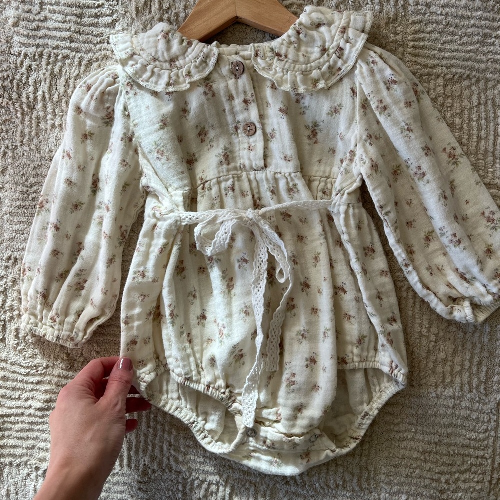 Romper Muslin Cotton Girls Toddler Baby Beebeebaby 6-12 month Dress
